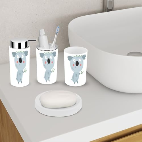 Cute Koala Bathroom Set - 6-Piece Collection for Kids Bathroom Nursery Use