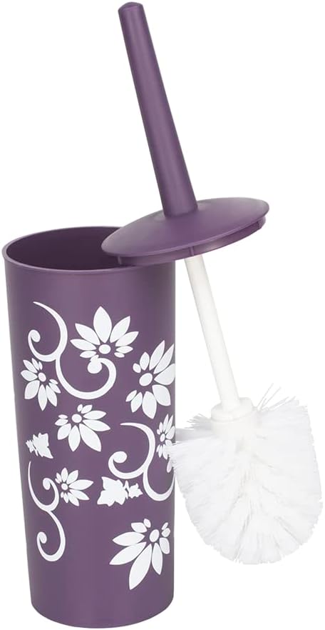 7-Piece Floral Bath Set Purple - Home Basics