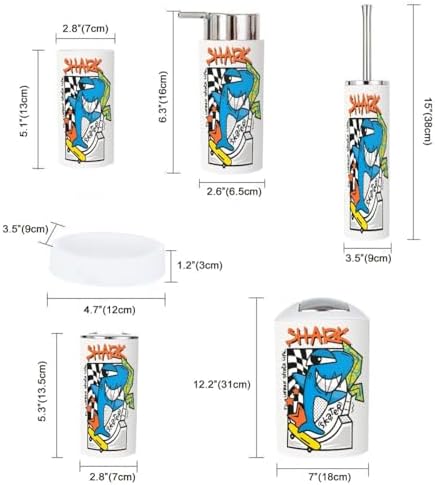 Sturdy Cartoon bathroom Accessories Set Durable Organization for Kids