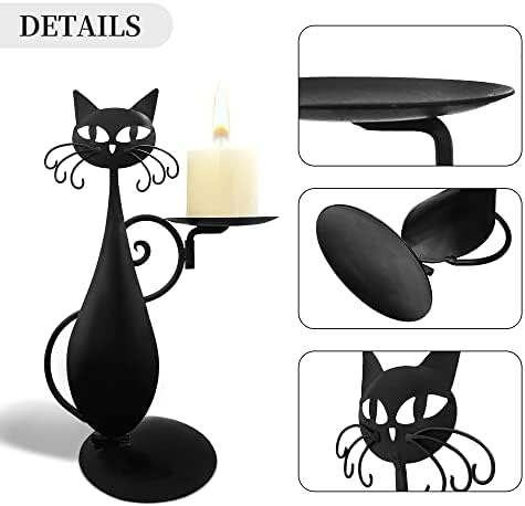 OFILLES Black Cat Candle Holder