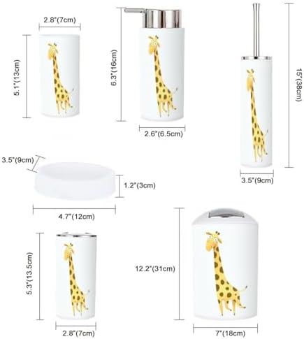 JBNJANKDAVs Humorous Bathroom Accessories Set for Kids Adults and Beyond