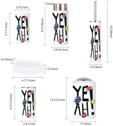 Bathroom Accessories Set - 6-Piece Essential Kit for Modern Home Use