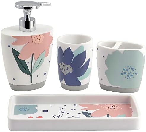 Allure Home Creation Summer 4-Piece Flora Bath Set