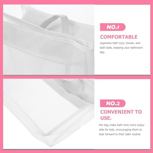 Cabilock Bath Toy Organizer Mesh Storage Bag for Kids