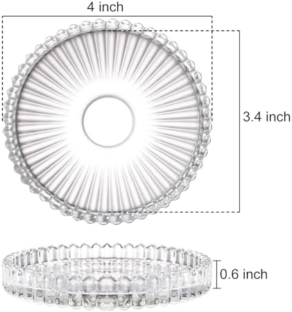 Elsjoy 12-Pack 4-Inch Glass Candle Holder Modern Design