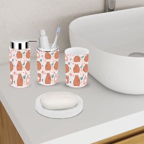 Honeycomb Bathroom Set 6 Piece Cute Accessory for Kids Design