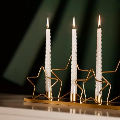 Gift for Home Durable Gold Star Candle Holder for Christmas