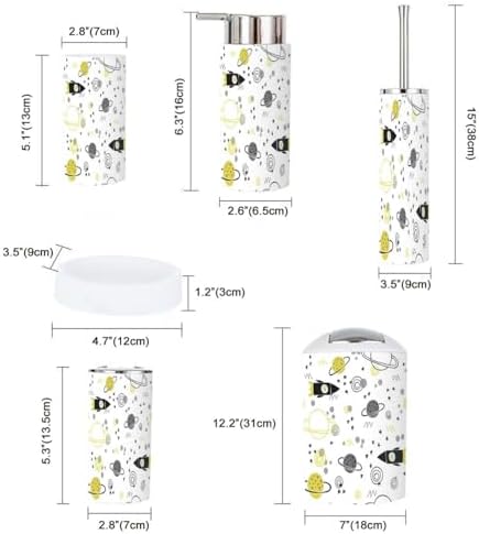 Trendy Kids Bathroom Accessories Set for Space Lovers