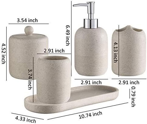 5-Piece Bathroom Set for Organization
