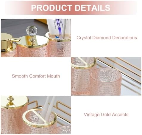 Perfect 4-Piece Glass Bathroom Accessory Set