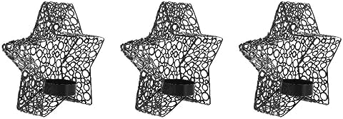 Three Star-Cut Candle Holders with Modern Aesthetics