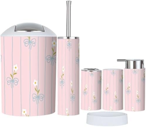 Cozy Cute Kawaii Bathroom Set 6 Pcs