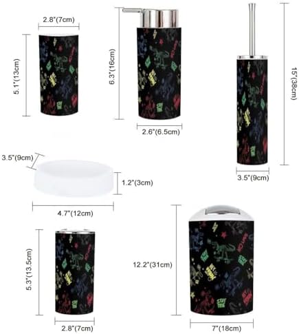 Dinosaur Skateboard Bathroom Accessory Set