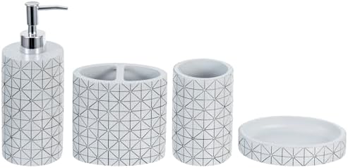 MyGift Modern Geometric Design Set for the Bathroom