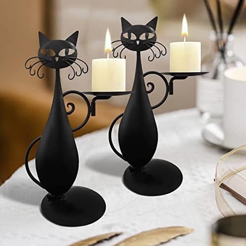 OFILLES Black Cat Candle Holder