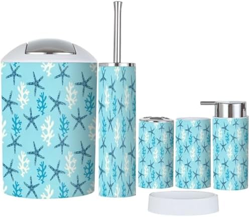 JBNJANKDAV 6-Piece Bathroom Accessory Set for Modern Spaces