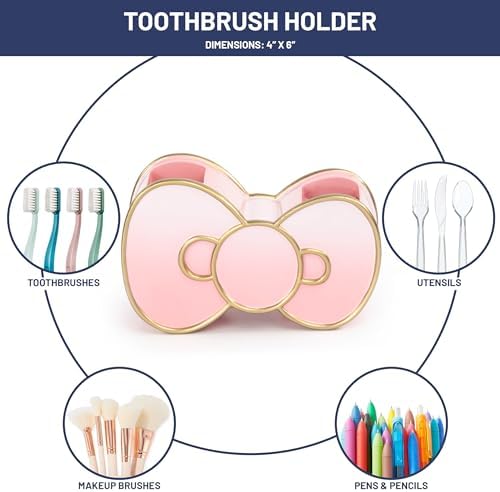 Jay Franco Hello Kitty Bath Set - Cute Toothbrush Soap Organizer