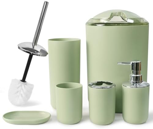 Elegant 6-Piece Bathroom Set with Durable plasticEnumerable
