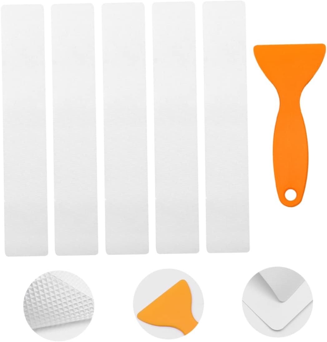 Bathroom Safety Sticker Set with Scraper Tool