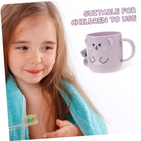 2Pcs Cute Plastic Cups for Boys - Toothbrush Holder Bear Design