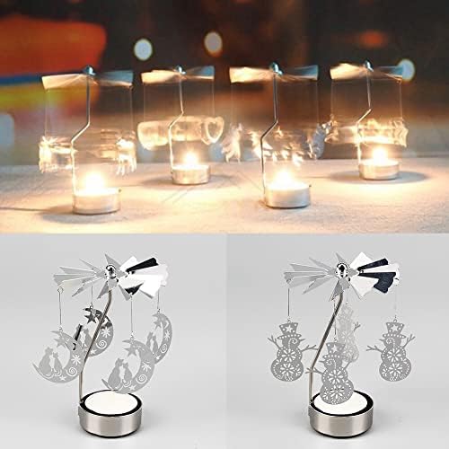 Elegant Metal Spinning Candle Holder for Weddings