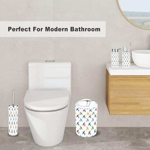 6-Piece Bathroom Organizer Kit Compact Durable Set for Toiletries
