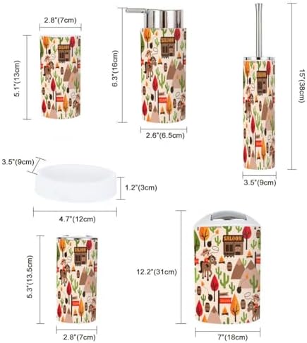 Essential Bathroom Accessories Set for 6 Piece - Durable Stylish