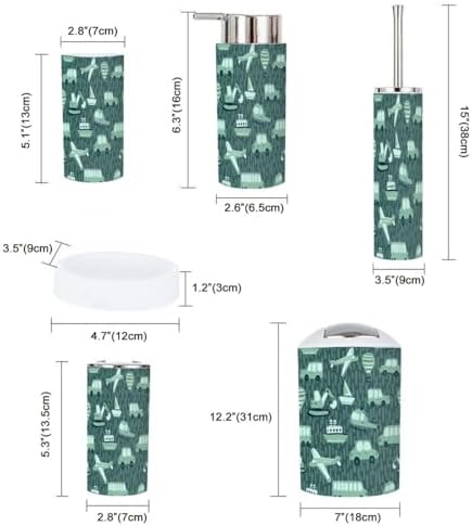 Cute Kids Bathroom Set - Airplane Car Patterns