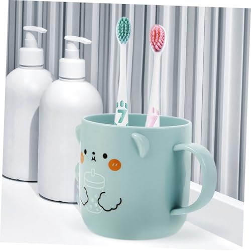 Cabilock 3D Bear Shape Toddler Reusable Bathroom Cups for Tooth Cleaning