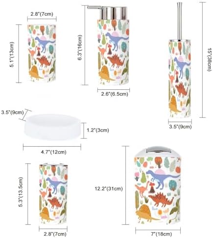 Boho Bathroom Accessory Set 6 Piece