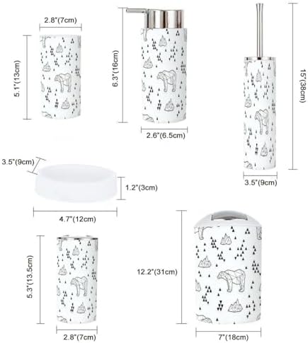 Elevate Your Bathroom Durable 6-Piece Set with Modern Design