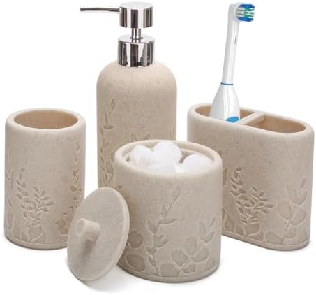 Sturdy Resin Bathroom Set 4PCS