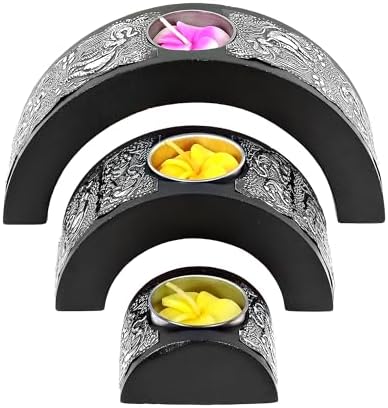 AeraVida Elephant-Driven Tealight Candle Holder Set