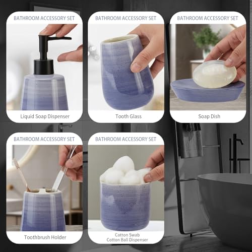 5-Piece Ceramic Bathroom Basin Set