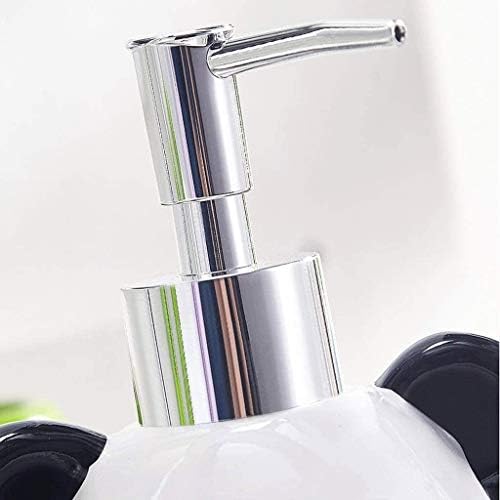 LFPSVC Soap Dispenser Set of 5 Panda Bamboo Bathroom Accessories