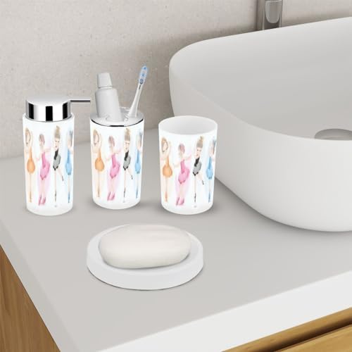 Cute Ballerina Bathroom Set