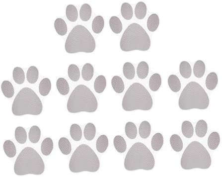 OUNONA 10-Piece Cartoon Dog Footprint Slip Decals for Bathtub