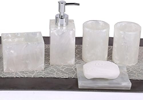 5-Piece Resin Bathroom Accessory Set