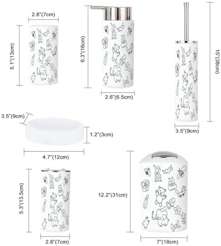 Stylish 6-Piece Bathroom Set for Kids Staff