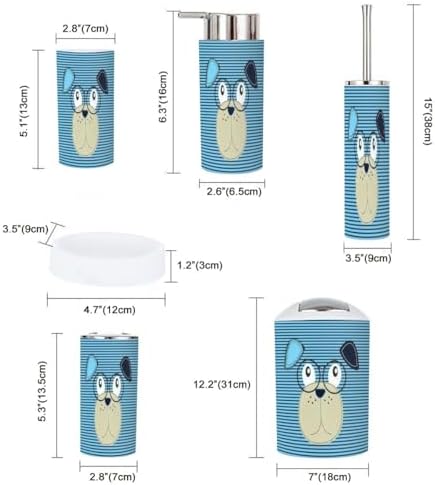 Cute Dog Head Bathroom Accessories Set for Kids