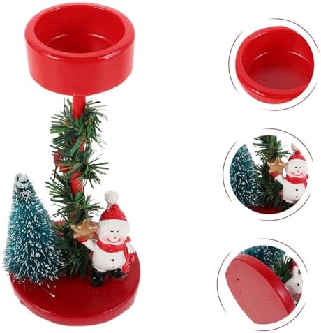 Snowman Holiday Candlestick Holder Decorations