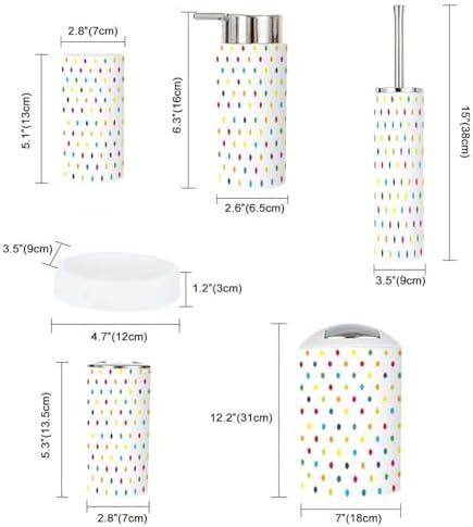 6-Piece Bathroom Accessory Set Modern Design for Home Commercial Use