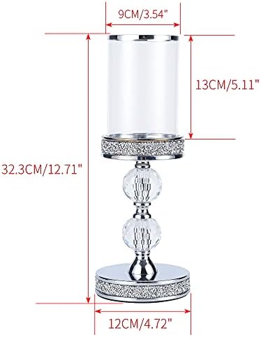 Candleholder for Pillar Candle Elegant Crystal Candleholder for Home and Wedding