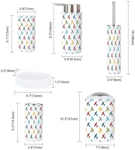 6-Piece Bathroom Organizer Kit Compact Durable Set for Toiletries