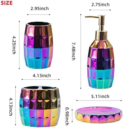 Rainbow Bathroom Accessory Set
