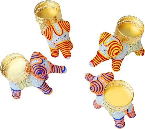 Elephant Tealight Holder Set for Decorative Lighting Accessories