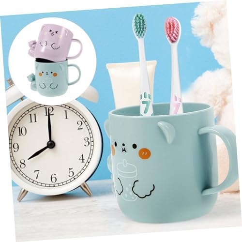 Cabilock 3D Bear Shape Toddler Reusable Bathroom Cups for Tooth Cleaning