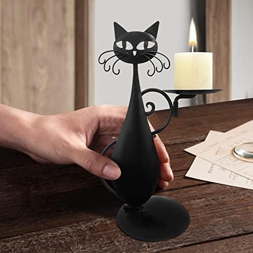 OFILLES Black Cat Candle Holder