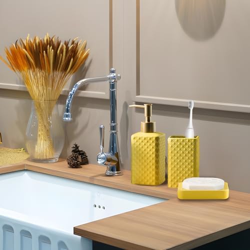 Elegant Yellow bathroom set for a clean and stylish look