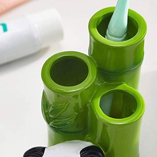 LFPSVC Soap Dispenser Set of 5 Panda Bamboo Bathroom Accessories